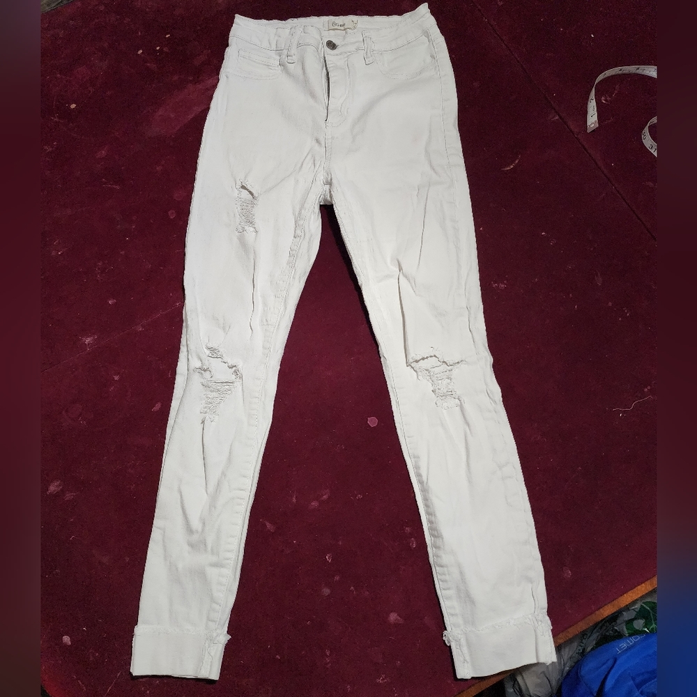 Cello White Distressed Jeans Pants - Picture 4 of 10